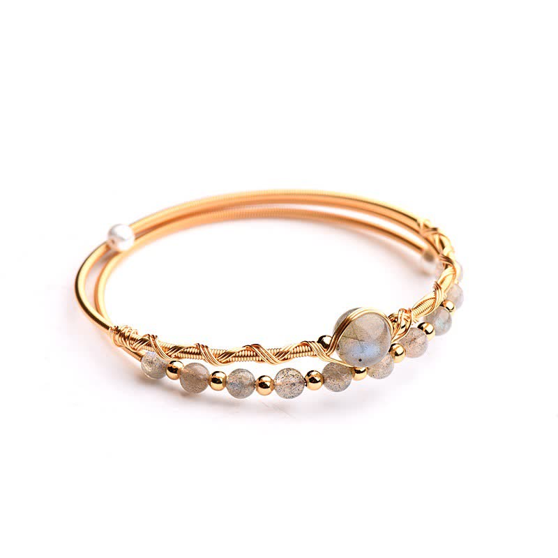 Fortune Jewel Moonstone Healing Love Bracelet Bangle