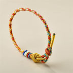 Fortune Jewel Handcrafted Colorful Gold Healing Braid Rope Bracelet