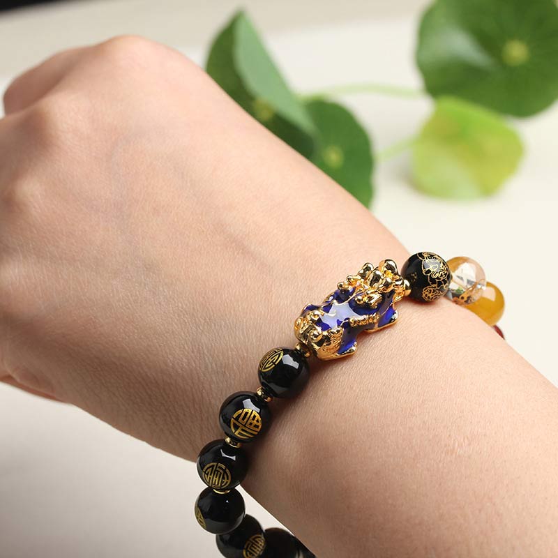 Buddha3bodhi Color-Changing Pixiu Obsidian Luck Bracelet