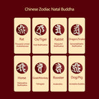 Fortune Jewel Chinese Zodiac Natal Buddha Cinnabar Amulet Protection String Necklace Pendant