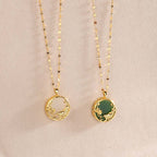 Fortune Jewel Natural Jade Koi Fish Lotus Luck Necklace Pendant