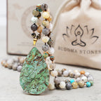 Fortune Jewel Natural Ocean Picasso Jasper Beaded Healing Neckace