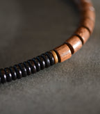 Ebony Tibetan Dzi Beads Double Layer Charm Bracelet