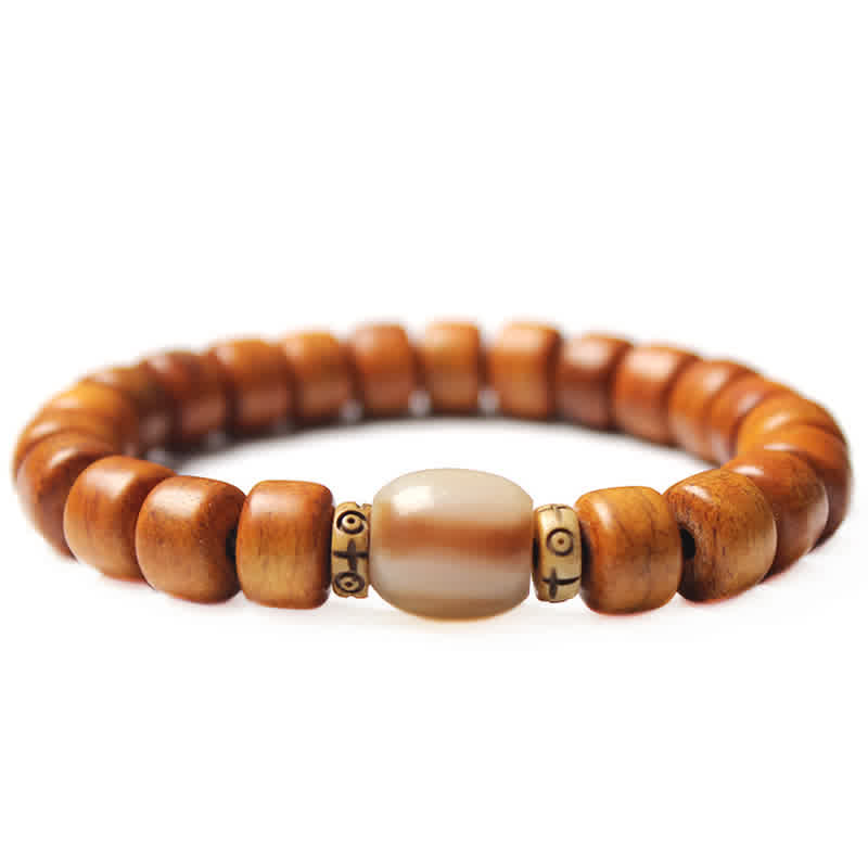 Fortune Jewel Tibetan Bone Beads Om Mani Padme Hum Strength Bracelet