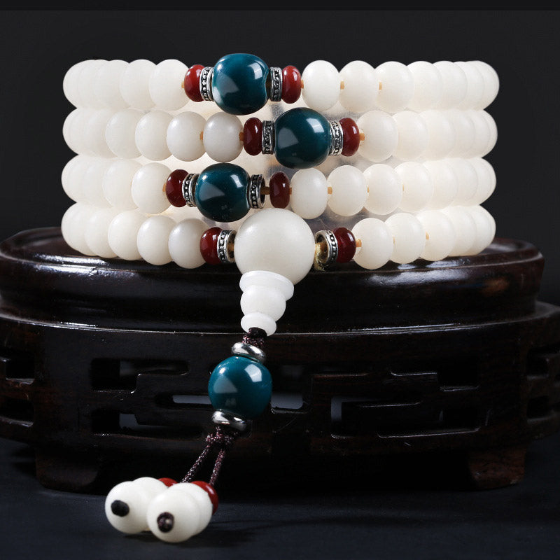 Fortune Jewel Bodhi Seed Bead Lotus Blessing Charm Bracelet