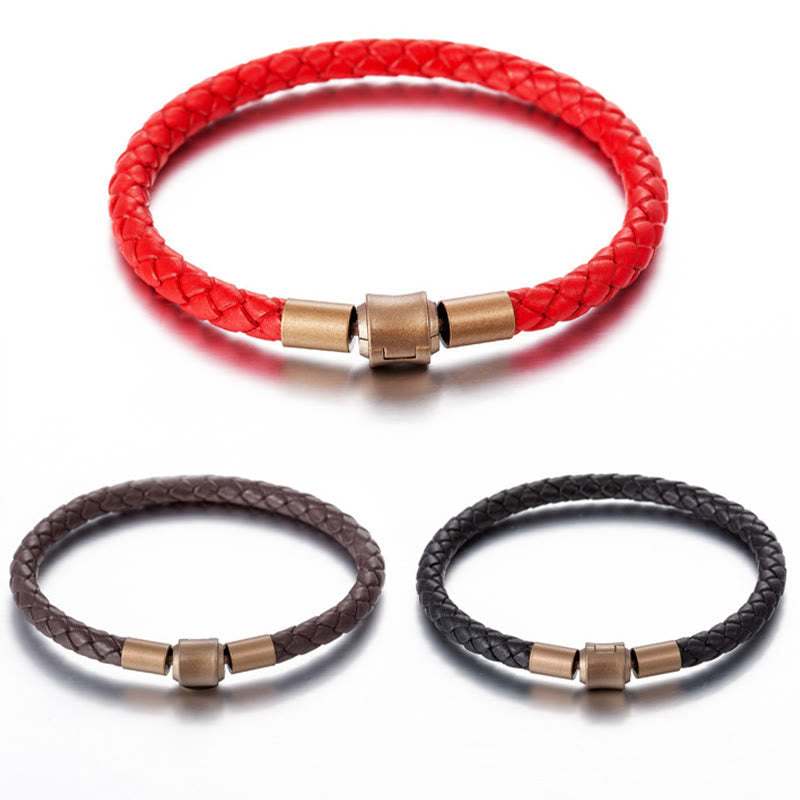 Fortune Jewel Vintage Leather Rope Luck Braid String Bracelet