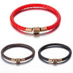 Fortune Jewel Vintage Leather Rope Luck Braid String Bracelet