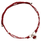 Fortune Jewel Love Heart Infinity Symbol Braided String Anklet