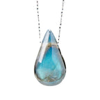 Fortune Jewel Labradorite Water Drop Support Healing Necklace Pendant