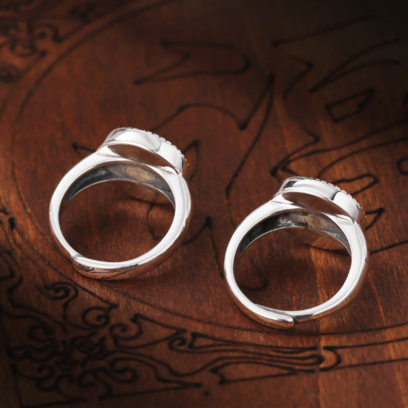 Fortune Jewel Tibetan Om Mani Padme Hum Peace Rotatable Ring