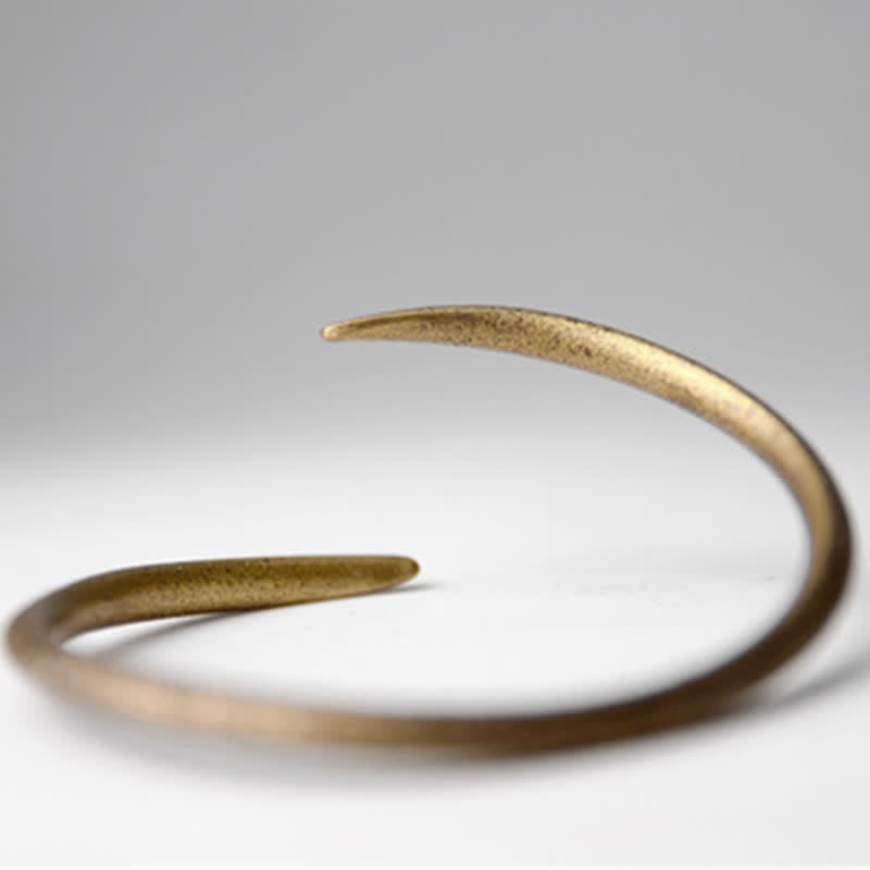 Fortune Jewel Simple Design Copper Luck Adjustable Cuff Bracelet