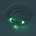Fortune Jewel Tibetan Turquoise Glowstone Luminous Bead Lotus Protection Bracelet