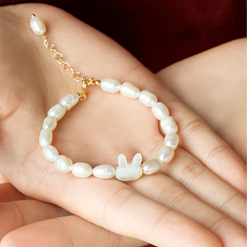 Fortune Jewel Natural Pearl Cute Rabbit Sincerity Bracelet