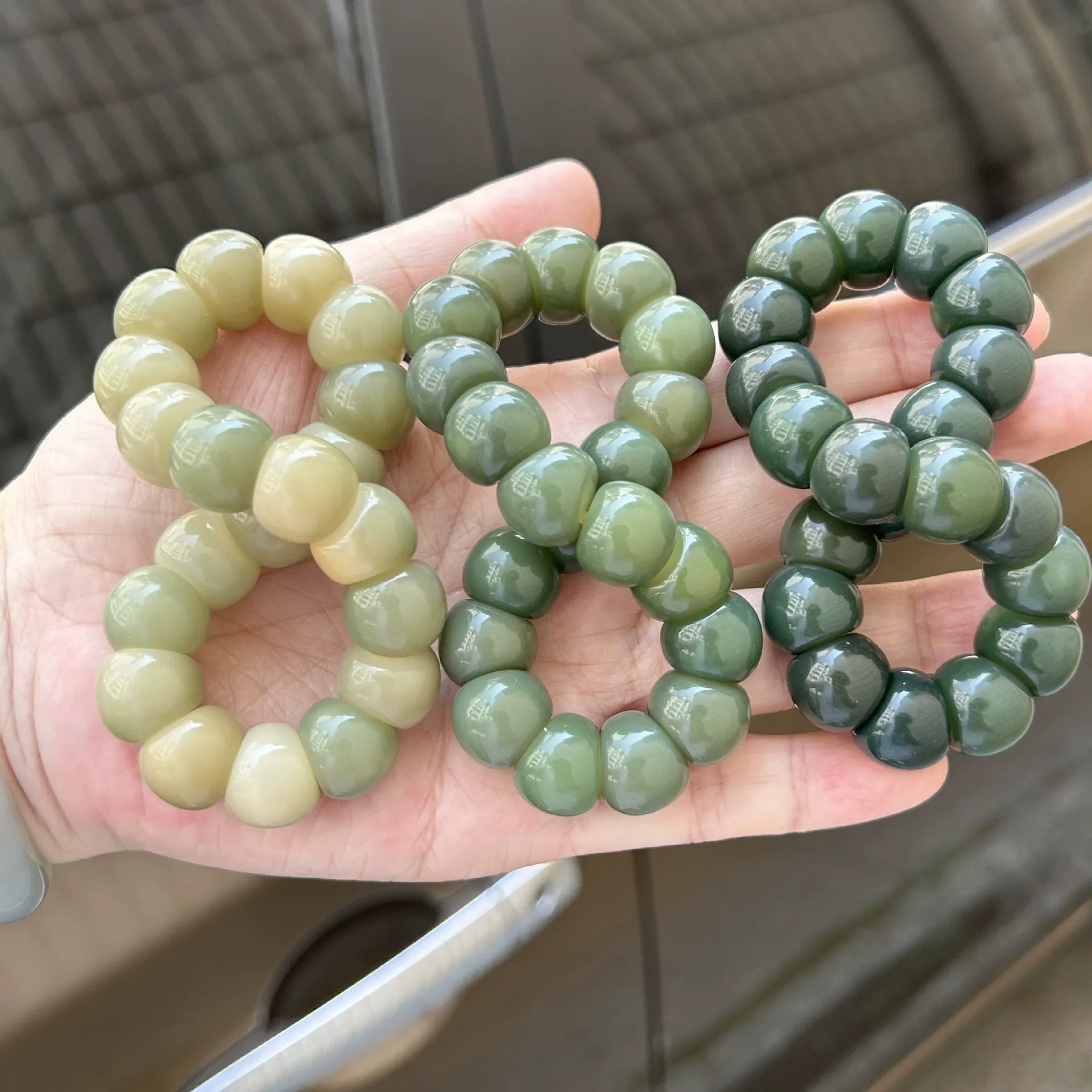 15mm Natural Garlic Bodhi Bracelet – Ultra Smooth Finish, Multi-Color Options