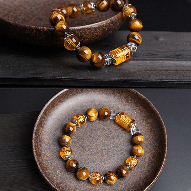 Fortune Jewel Tiger Eye Bead Fortune Prosperity Bracelet