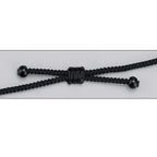 Fortune Jewel 999 Sterling Silver Nine-Eye Dzi Bead Pattern Protection Rope Necklace Pendant