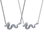 Fortune Jewel 925 Sterling Silver Year Of The Dragon Auspicious Dragon Protection Chain Necklace Pendant