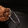 Fortune Jewel Retro Lotus White Copper Enlightenment Bracelet Bangle