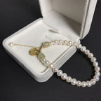 Fortune Jewel Natural Pearl Hetian Jade Happiness Wisdom Bead Bracelet