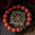 Fortune Jewel Natural Cinnabar Ebony Calm Blessing Bracelet