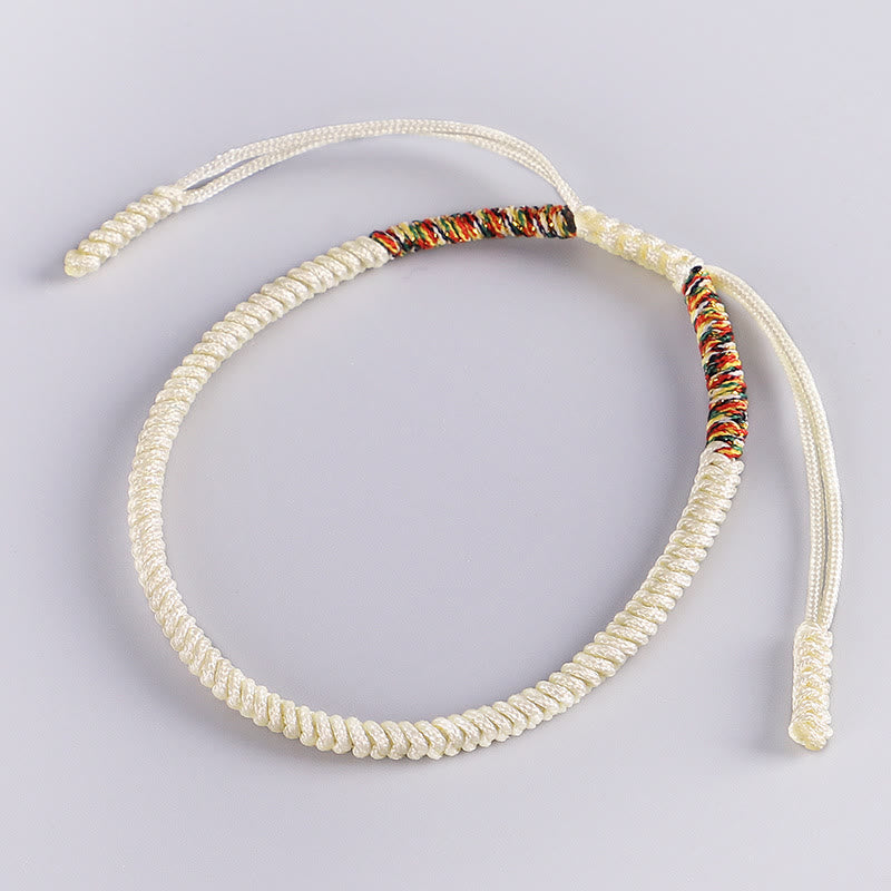 Fortune Jewel 3Pcs Tibetan Handmade Multicolored Luck King Kong Knot Auspiciousness Bracelet