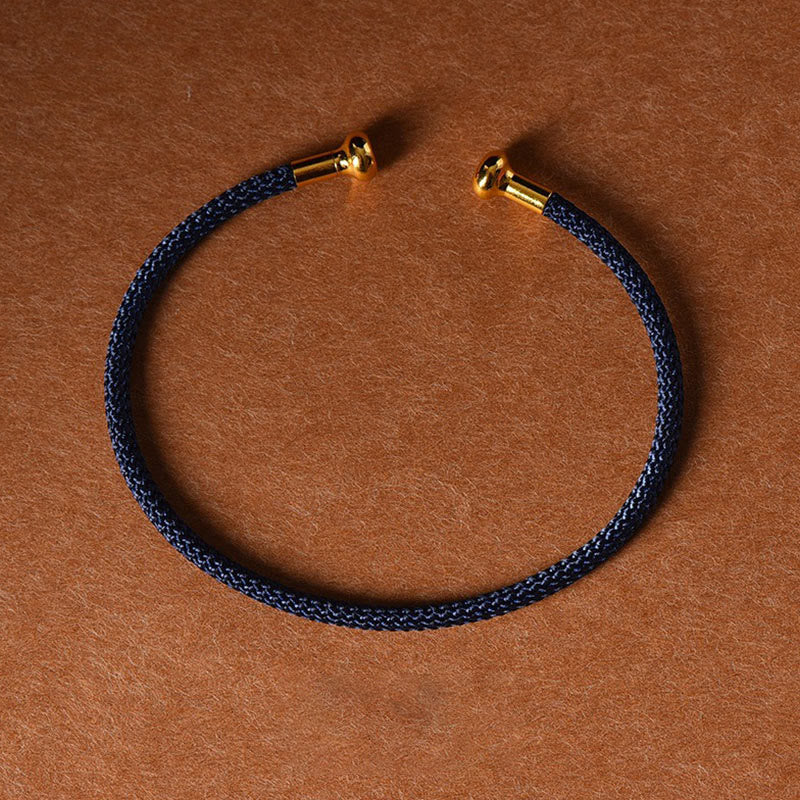 Fortune Jewel Simple Design Handmade Luck Braid String Cuff Bracelet