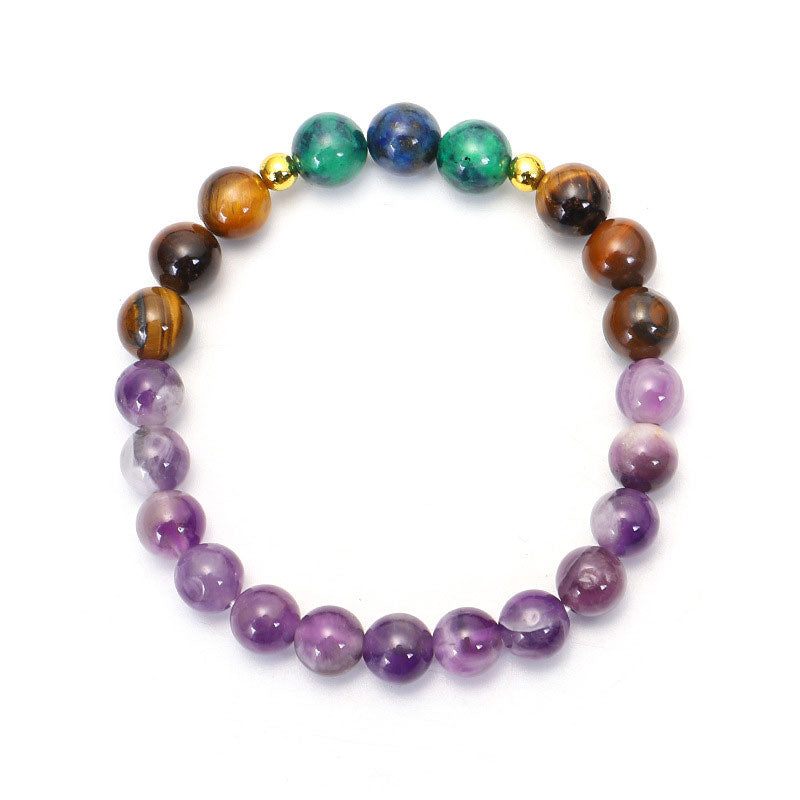 Fortune Jewel Tibetan Amethyst Purify Bracelet Mala Set