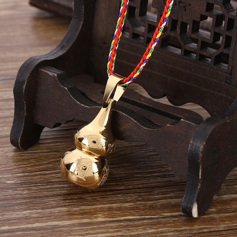 Buddha Stones Tibetan Yin Yang Symbol Gourd Harmony Titanium Steel Necklace Pendant Fortune Jewel