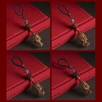 Buddha Stones Chinese Zodiac Natal Buddha Green Sandalwood Om Mani Padme Hum Peace Key Chain