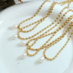 Buddha Stones Pearl Bead Peace Necklace Pendant
