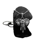 Fortune Jewel Elephant Pewter Titanium Steel Strength Necklace Pendant