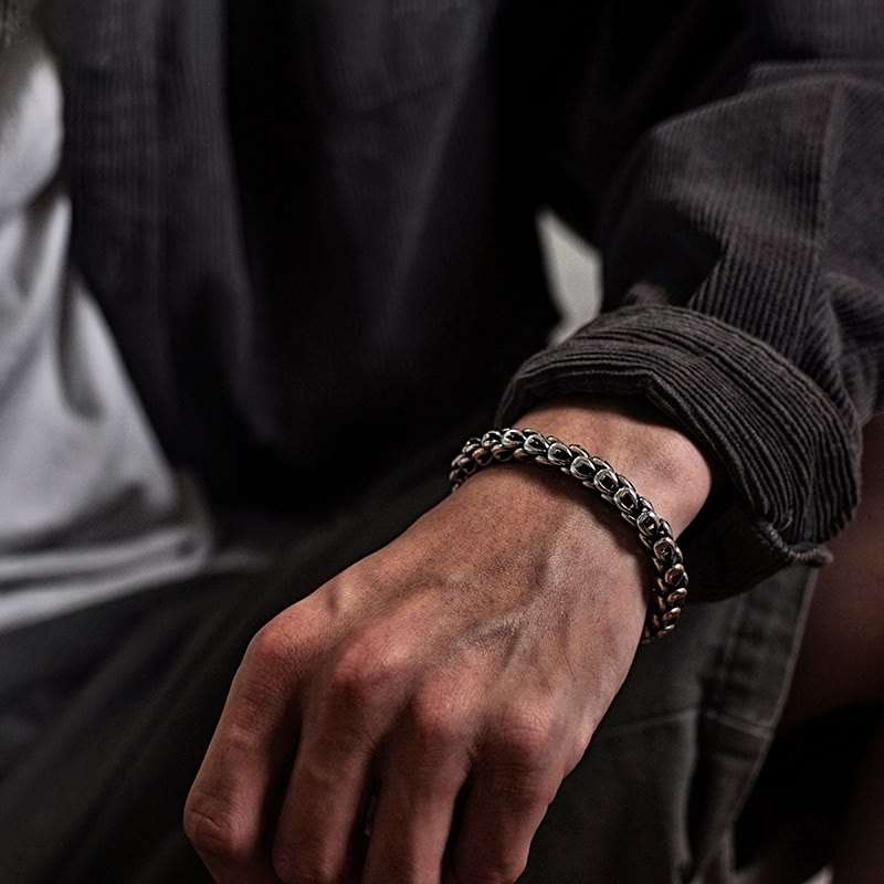 Fortune Jewel Retro Dragon Scale Pattern Success Strength Bracelet