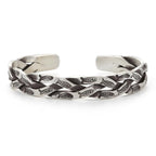 Fortune Jewel Koi Fish Twisted Design Luck Wealth Cuff Bracelet Bangle