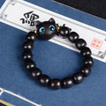 Fortune Jewel Ebony Wood Green Sandalwood Red Sandalwood Lovely Cat Balance Bracelet