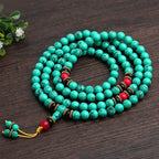 Fortune Jewel Tibetan Turquoise Healing Mala Bracelet
