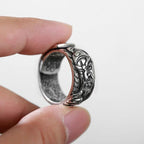 Fortune Jewel Guan Gong Auspicious Clouds Amulet Wealth Ring