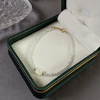 Fortune Jewel 14K Gold Plated Black Spinel White Crystal Cute Cat Tridacna Stone Healing Bracelet