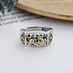 Fortune Jewel 925 Sterling Silver PiXiu Luck Wealth Adjustable Ring
