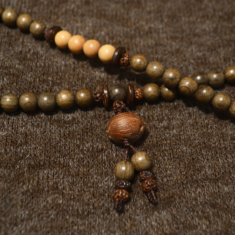Fortune Jewel Tibetan Sandalwood Protection Charm Mala Bracelet