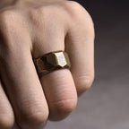 Fortune Jewel Tibetan Simple Design Copper Wealth Ring
