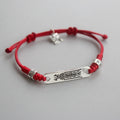 Fortune Jewel 925 Sterling Silver Red String Luck Strength Braid Bracelet