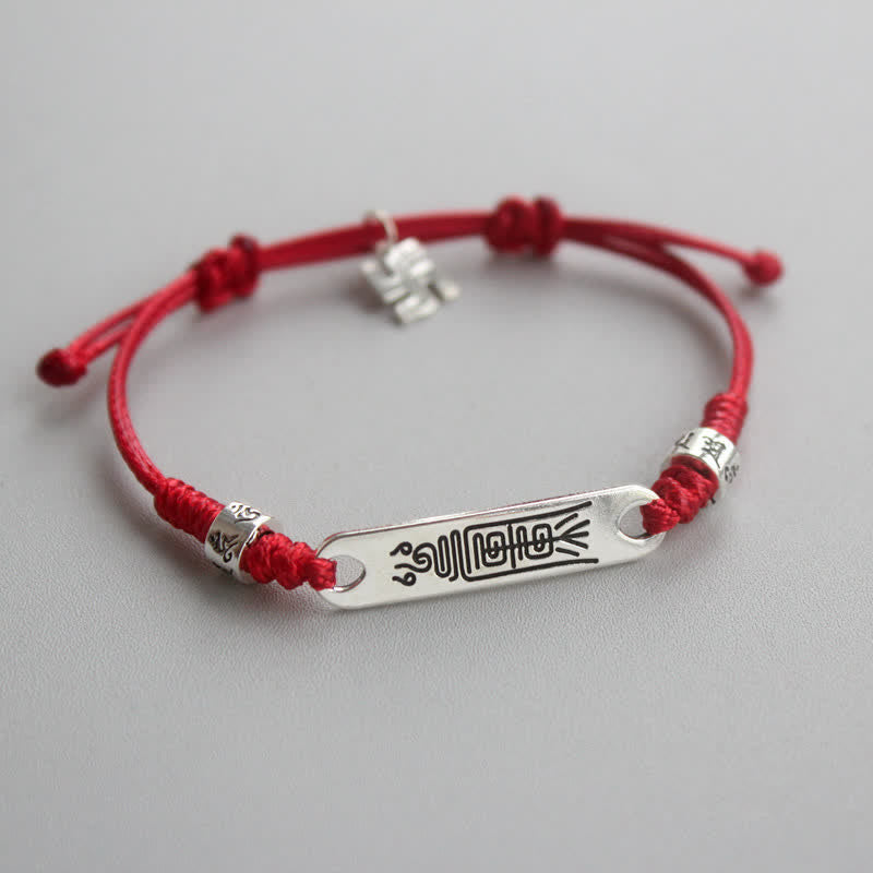 Fortune Jewel 925 Sterling Silver Red String Luck Strength Braid Bracelet