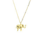 Fortune Jewel Elephant Titanium Steel Luck Necklace Chain Pendant