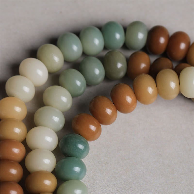 Fortune Jewel 108 Mala Beads Gradient Bodhi Seed Buddha Hand Engraved Peace Bracelet