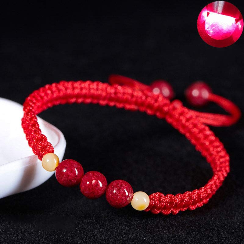 Fortune Jewel Cinnabar Blessing Red String Bracelet For Kids