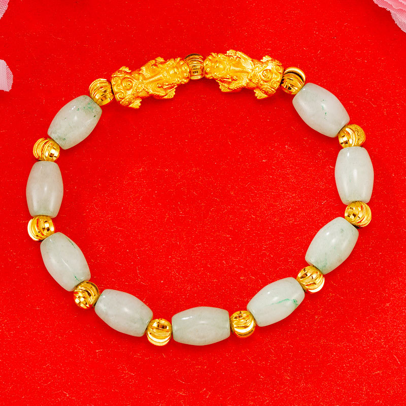 Fortune Jewel Electroplating Golden Double Pixiu Wealth Bracelet