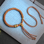 Fortune Jewel Tibetan Handmade Luck Prayer Wheel Bead Charm Weave Colorful String Bracelet