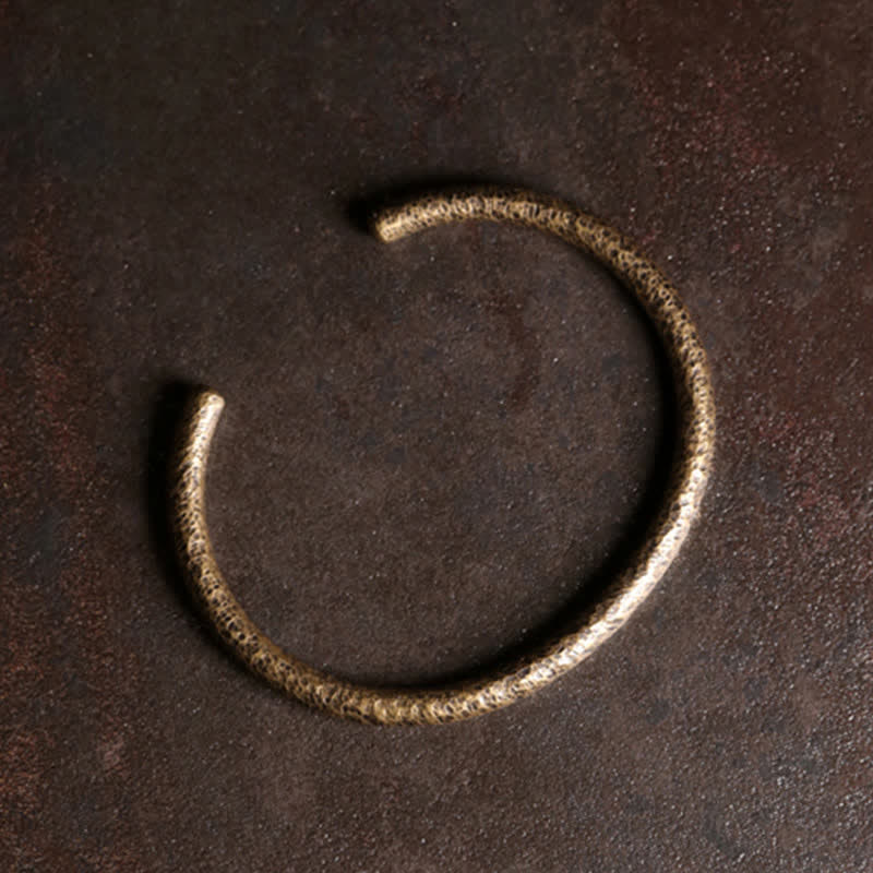 Fortune Jewel Rustic Design Copper Balance Adjustable Cuff Bracelet