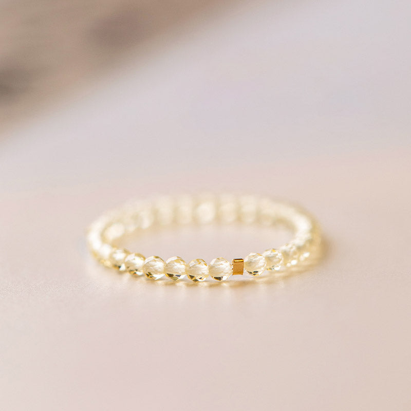Fortune Jewel Natural Citrine Happiness Prosperity Ring