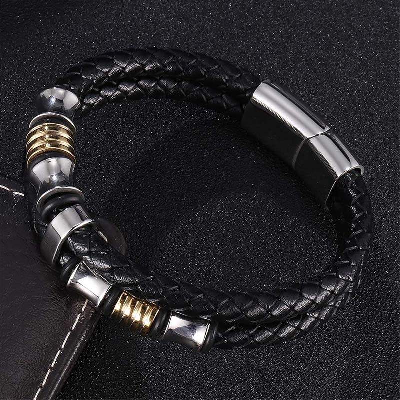 Fortune Jewel Layered Leather Weave Fortune Bracelet